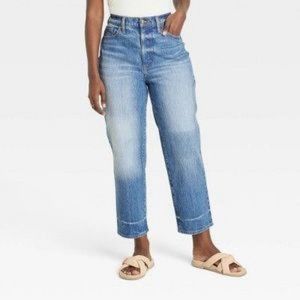 Women's Super-High Rise Vintage Straight Jeans - Universal Thread Medium Wa